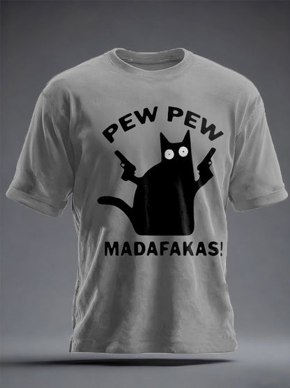 Men's Veteran Pew Humor Printed T-shirt