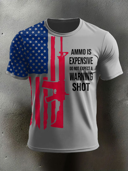 Men's Funny Pew Lover Veteran Printed T-shirt