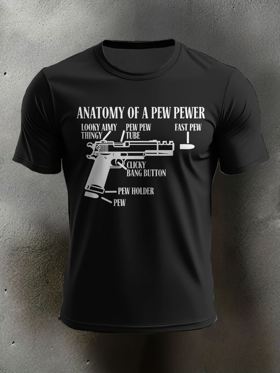 Men's Veteran Pew Humor Printed T-shirt