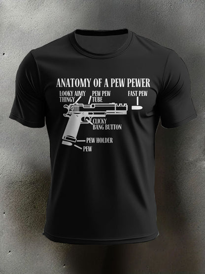 Men's Veteran Pew Humor Printed T-shirt