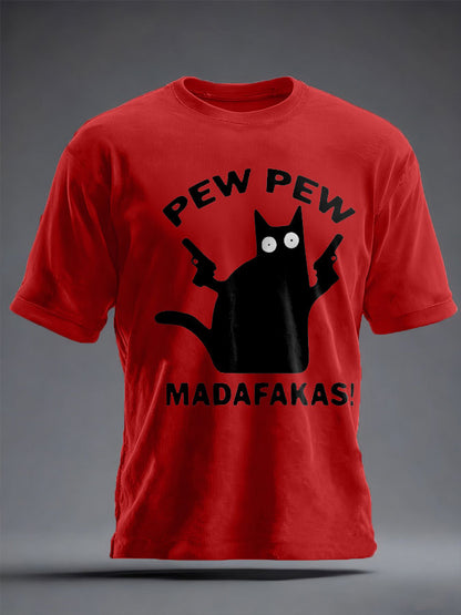 Men's Veteran Pew Humor Printed T-shirt