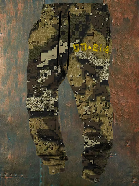 Men's Camouflage Veteran Dd-214 Casual Pants