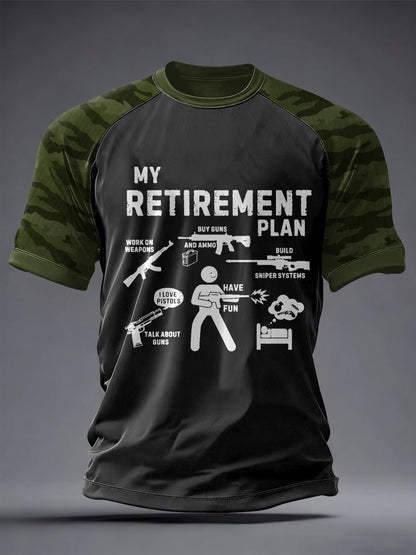 Men's Veteran Pew Humor Printed T-shirt