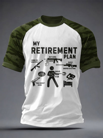 Men's Veteran Pew Humor Printed T-shirt