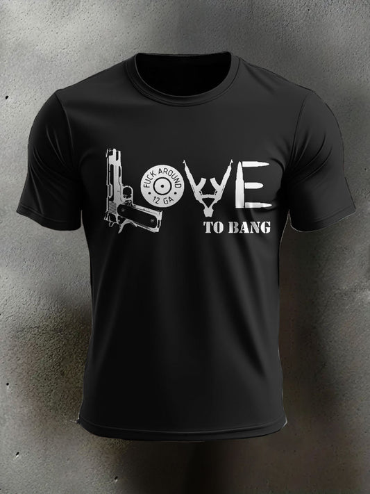 Men's Funny Pew Lover Veteran Printed T-shirt