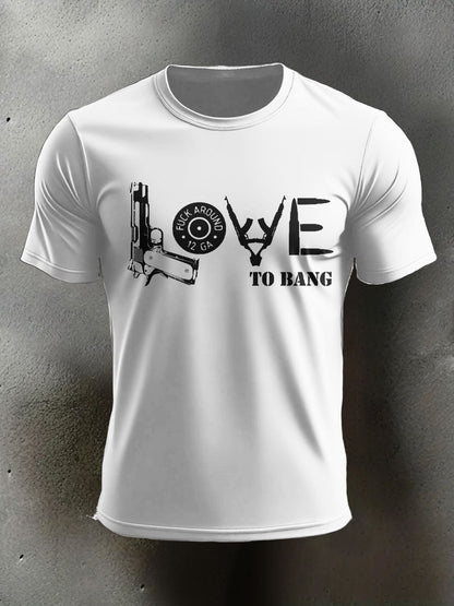 Men's Funny Pew Lover Veteran Printed T-shirt