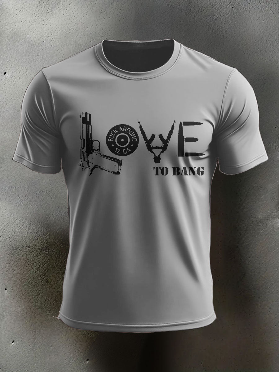 Men's Funny Pew Lover Veteran Printed T-shirt