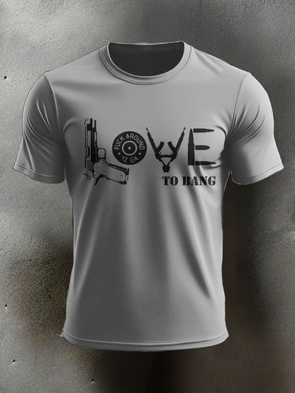 Men's Funny Pew Lover Veteran Printed T-shirt