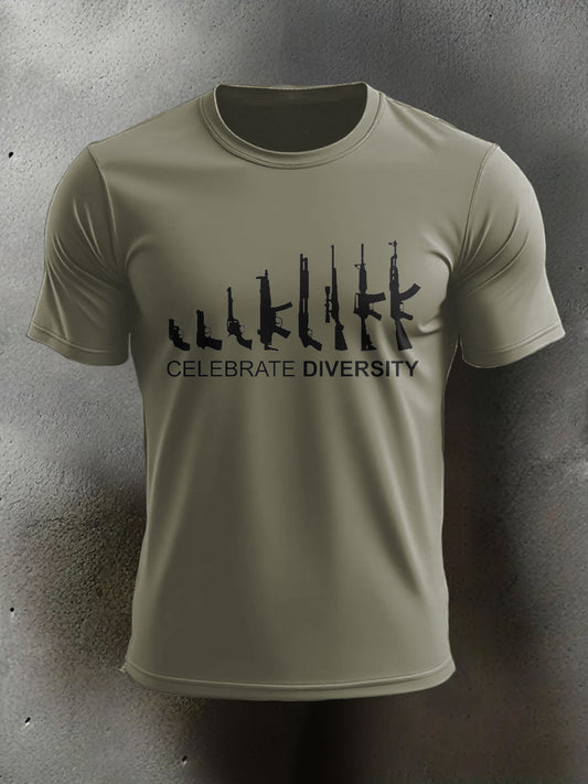 Men's Veteran Pew Humor Printed T-shirt