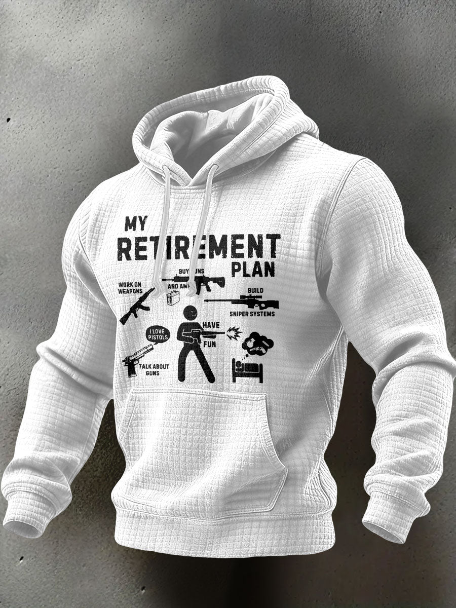 Men's Veteran Pew Humor Printed Hoodie