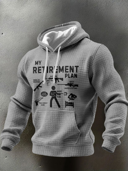 Men's Veteran Pew Humor Printed Hoodie