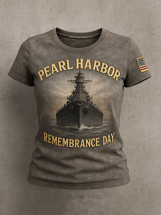 Women's Pearl Harbor Remembrance Day Short-sleeved T-shirt