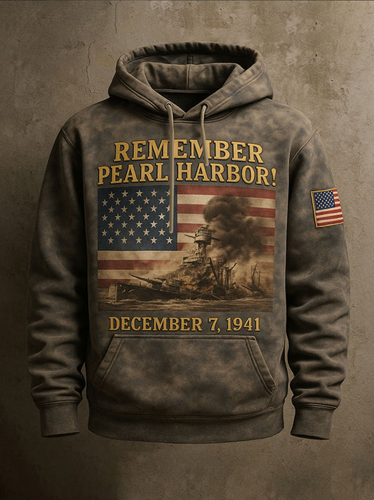 Men's Pearl Harbor December 7，1941 Standard Fit Hoodie