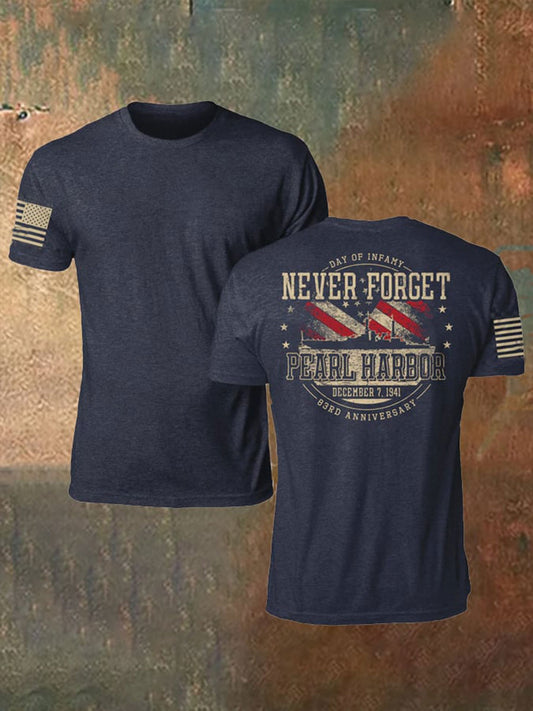 Men's Pearl Harbor Never Forget Short Sleeves T-shirt