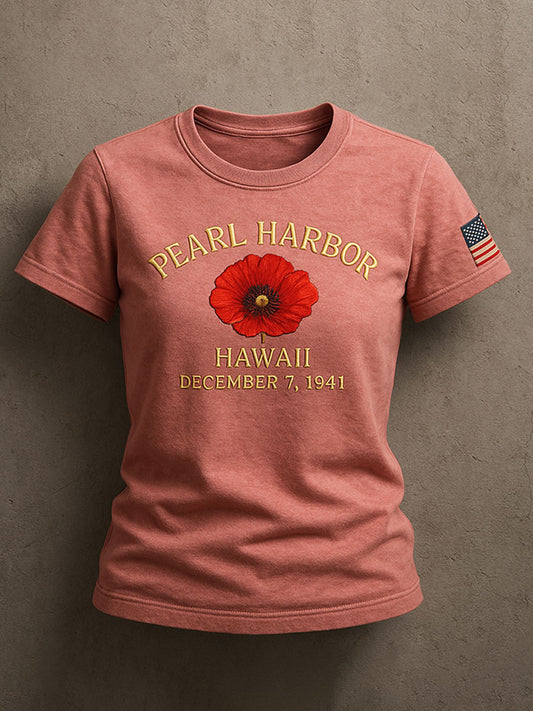 Women's Pearl Harbor December 7，1941 Short-sleeved T-shirt