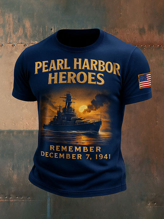 Men's Pearl Harbor December 7，1941 Short Sleeves T-shirt