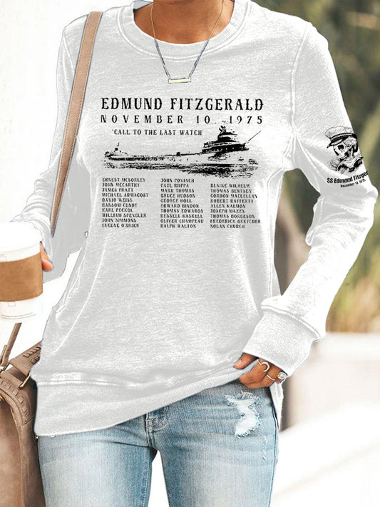 Women's Edmund Fitzgerald Polyester Waisted Sweatshirt