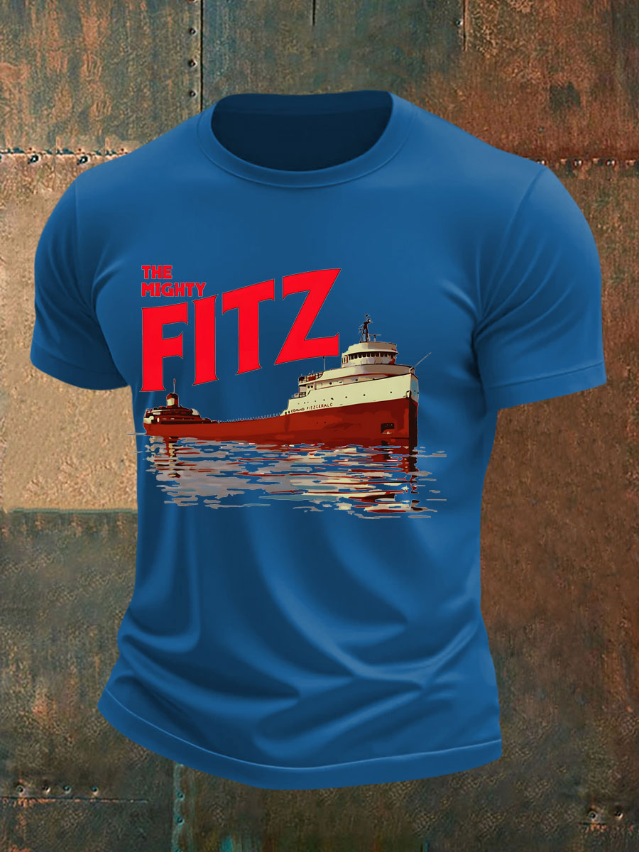 Men's The Boat New Color Essential imitation cotton short-sleeved T-shirt