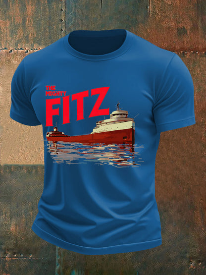 Men's The Boat New Color Essential imitation cotton short-sleeved T-shirt