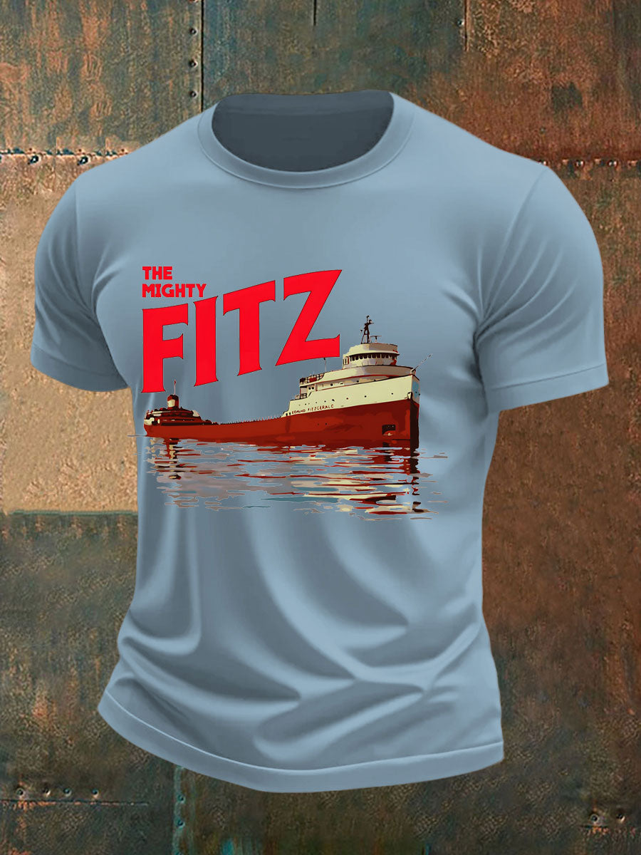 Men's The Boat New Color Essential imitation cotton short-sleeved T-shirt
