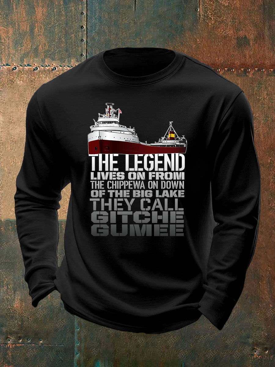 Men's Edmund Fitzgerald Essential long sleeve round neck T-shirt