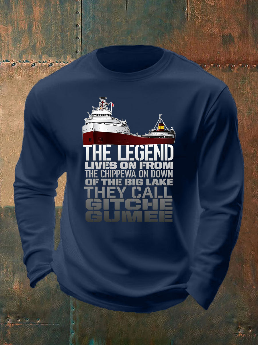 Men's Edmund Fitzgerald Essential long sleeve round neck T-shirt