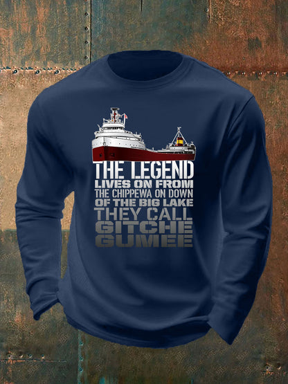 Men's Edmund Fitzgerald Essential long sleeve round neck T-shirt