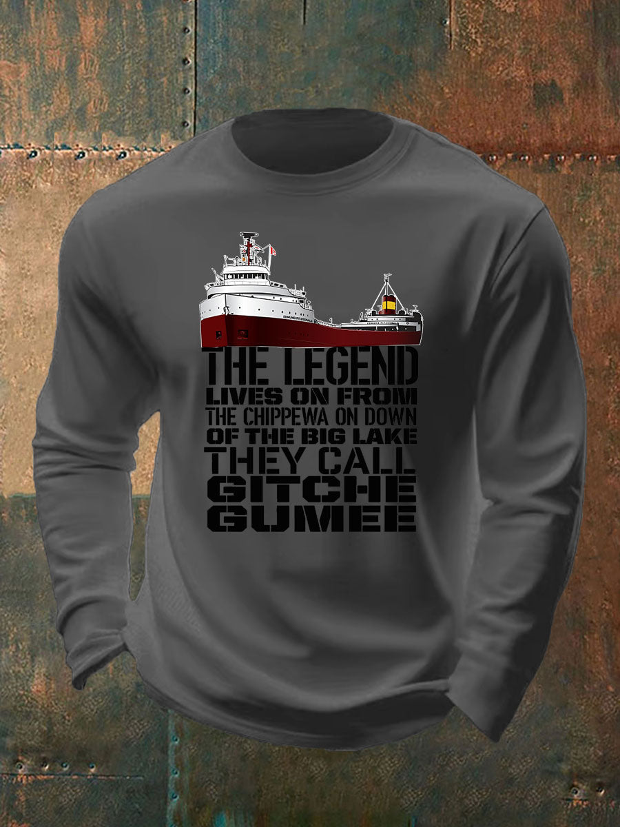 Men's Edmund Fitzgerald Essential long sleeve round neck T-shirt