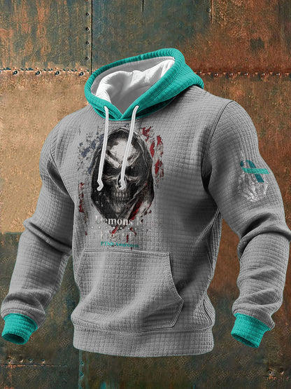 Men's Funny PTSD Awareness Veteran Printed Hoodie