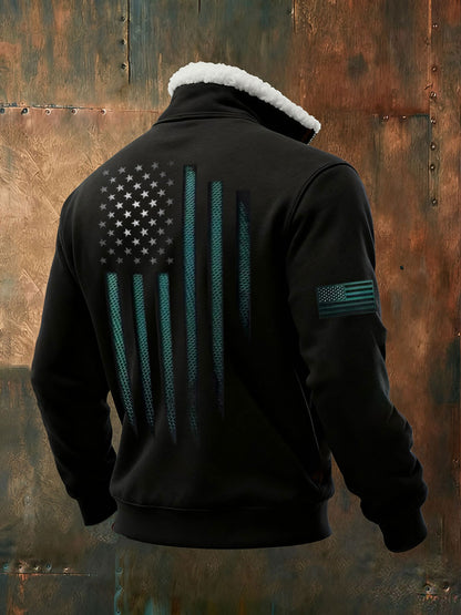 Men's Funny PTSD Awareness Veteran Printed Sweatshirt