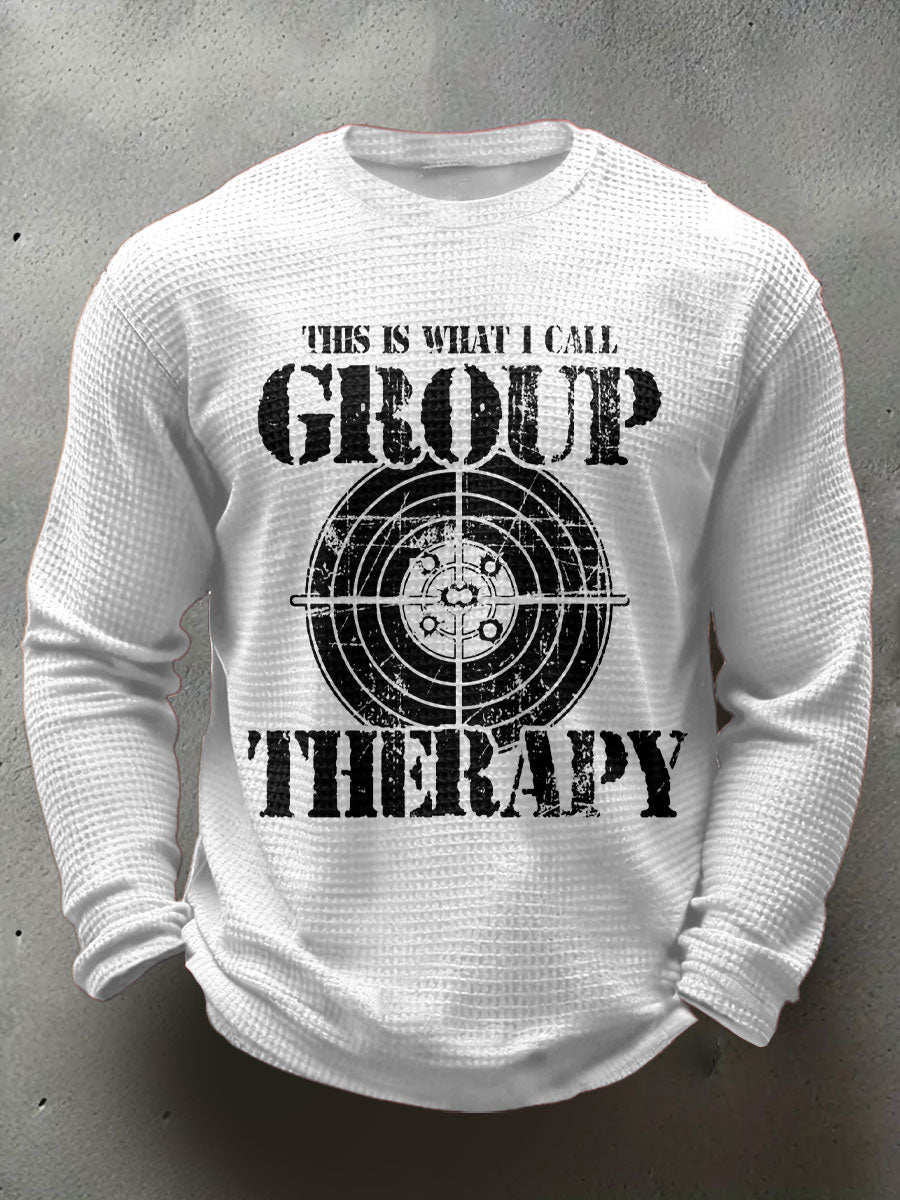 Men's Funny Pew Veteran Printed Waffle Tops