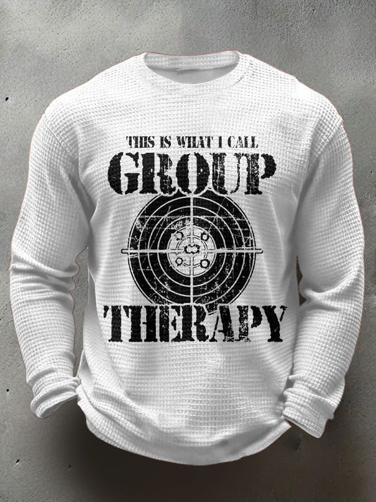 Men's Funny Pew Veteran Printed Waffle Tops