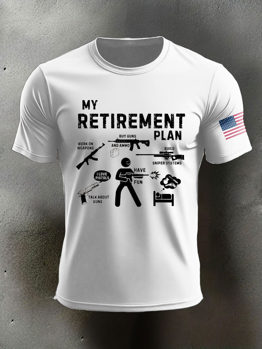 Men's Funny Pew Veteran Printed T-shirt