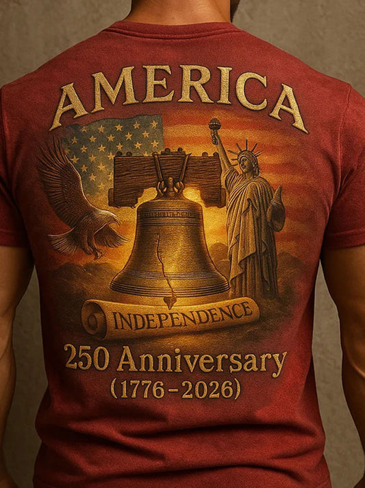 Men's America 250 Printed Casual T-Shirt