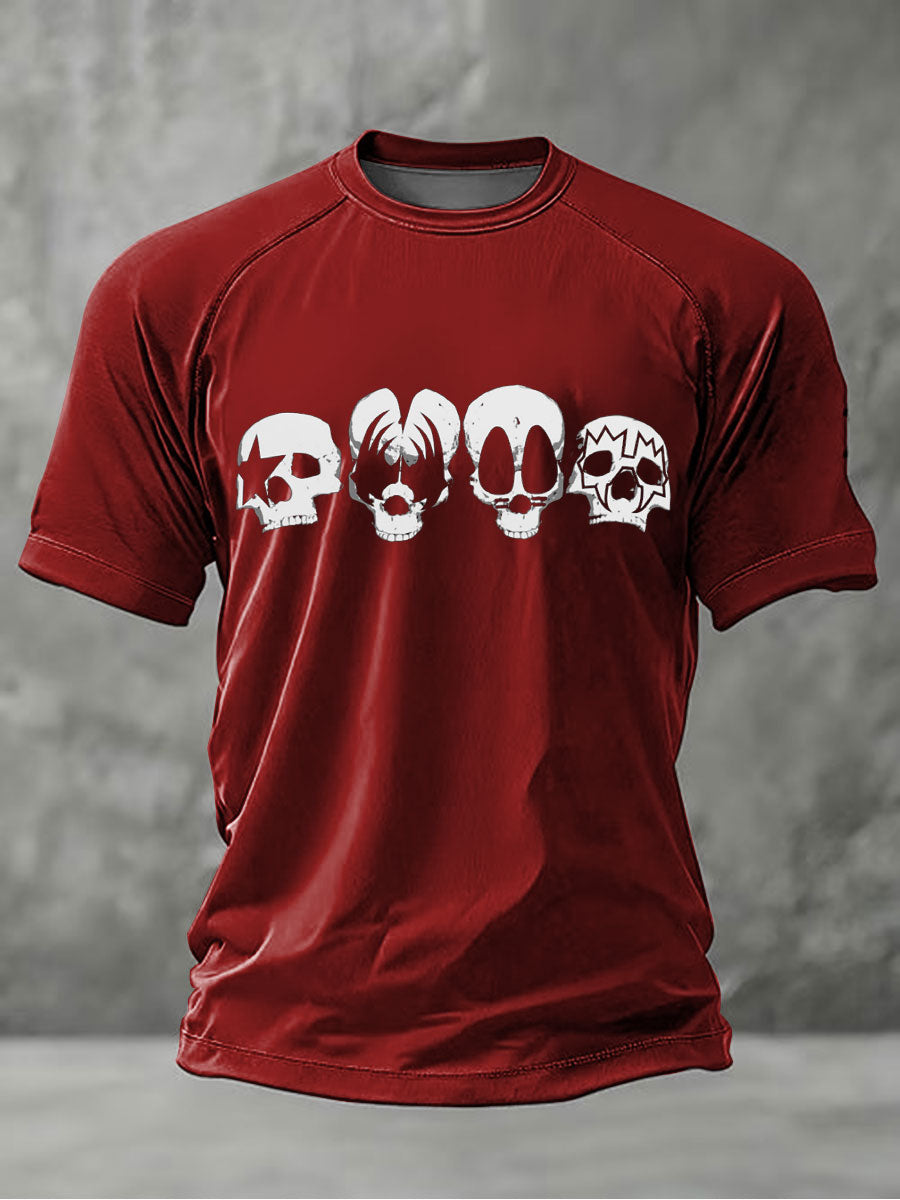 Men's Rock Print Short Sleeves T-shirt