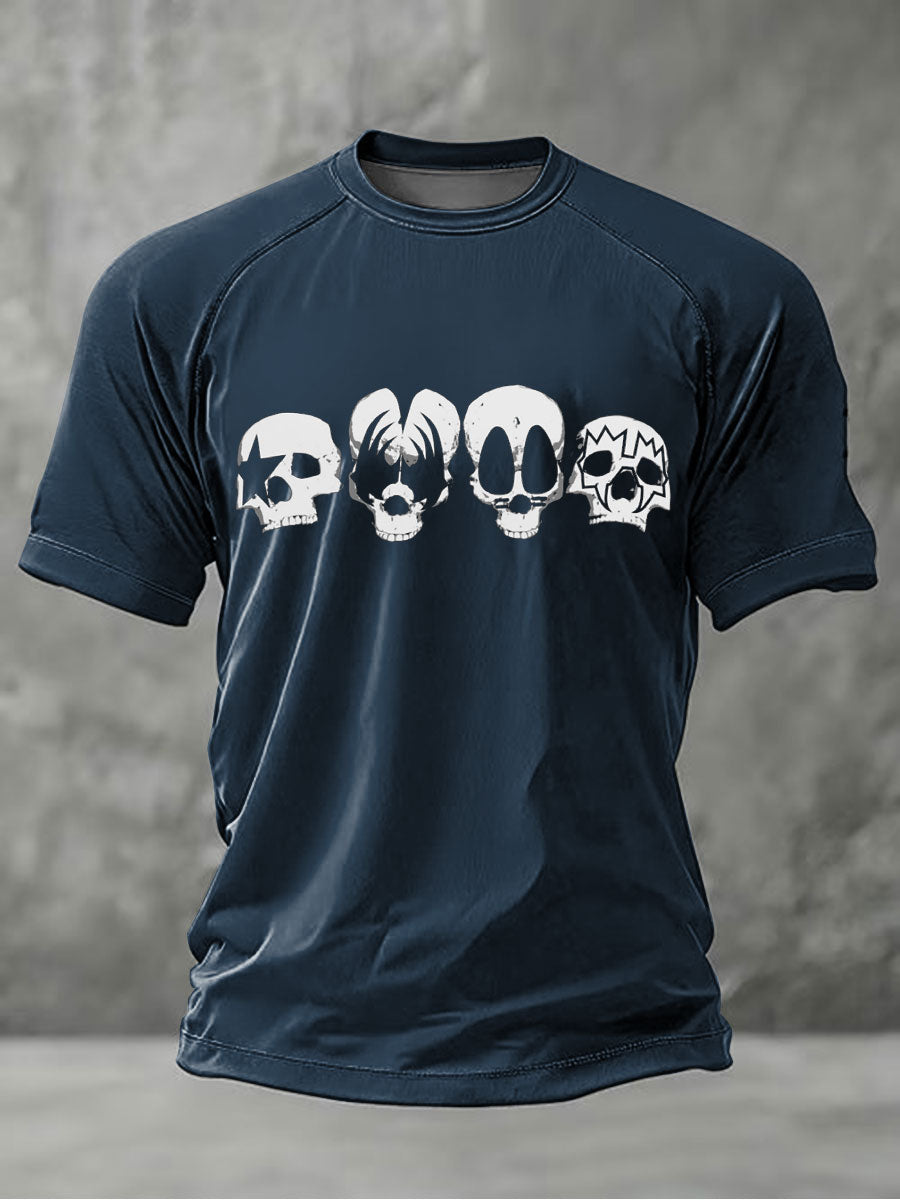 Men's Rock Print Short Sleeves T-shirt