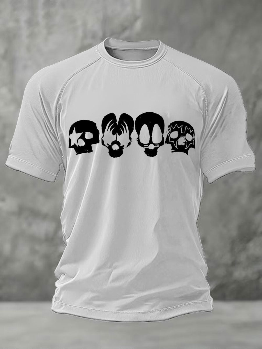 Men's Rock Print Short Sleeves T-shirt