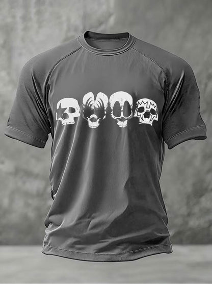 Men's Rock Print Short Sleeves T-shirt