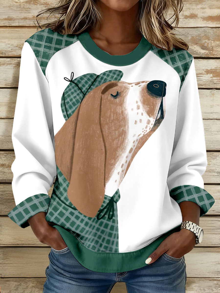 Women's Dog Print Sweatshirts