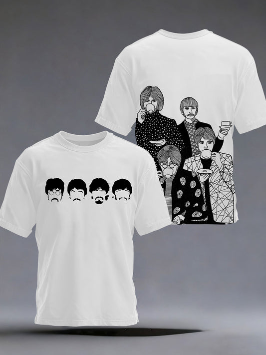 Men's Retro Classic Legendary Rock Band Print Gift For Fans Casual Short Sleeve T-Shirt