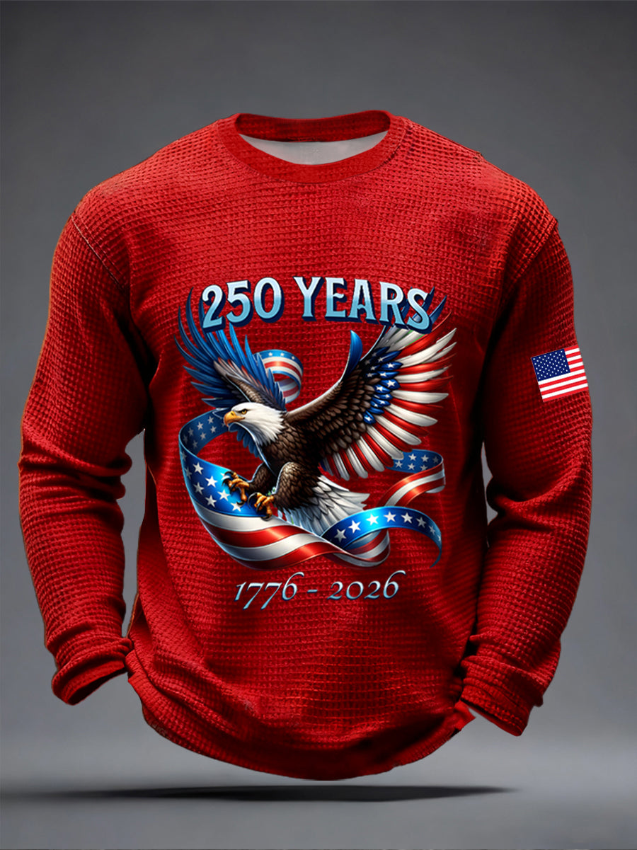 Men's American 250th Anniversary Print Waffle Top