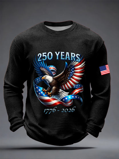 Men's American 250th Anniversary Print Waffle Top