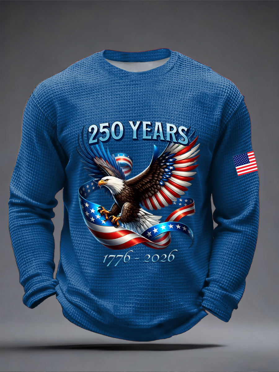 Men's American 250th Anniversary Print Waffle Top