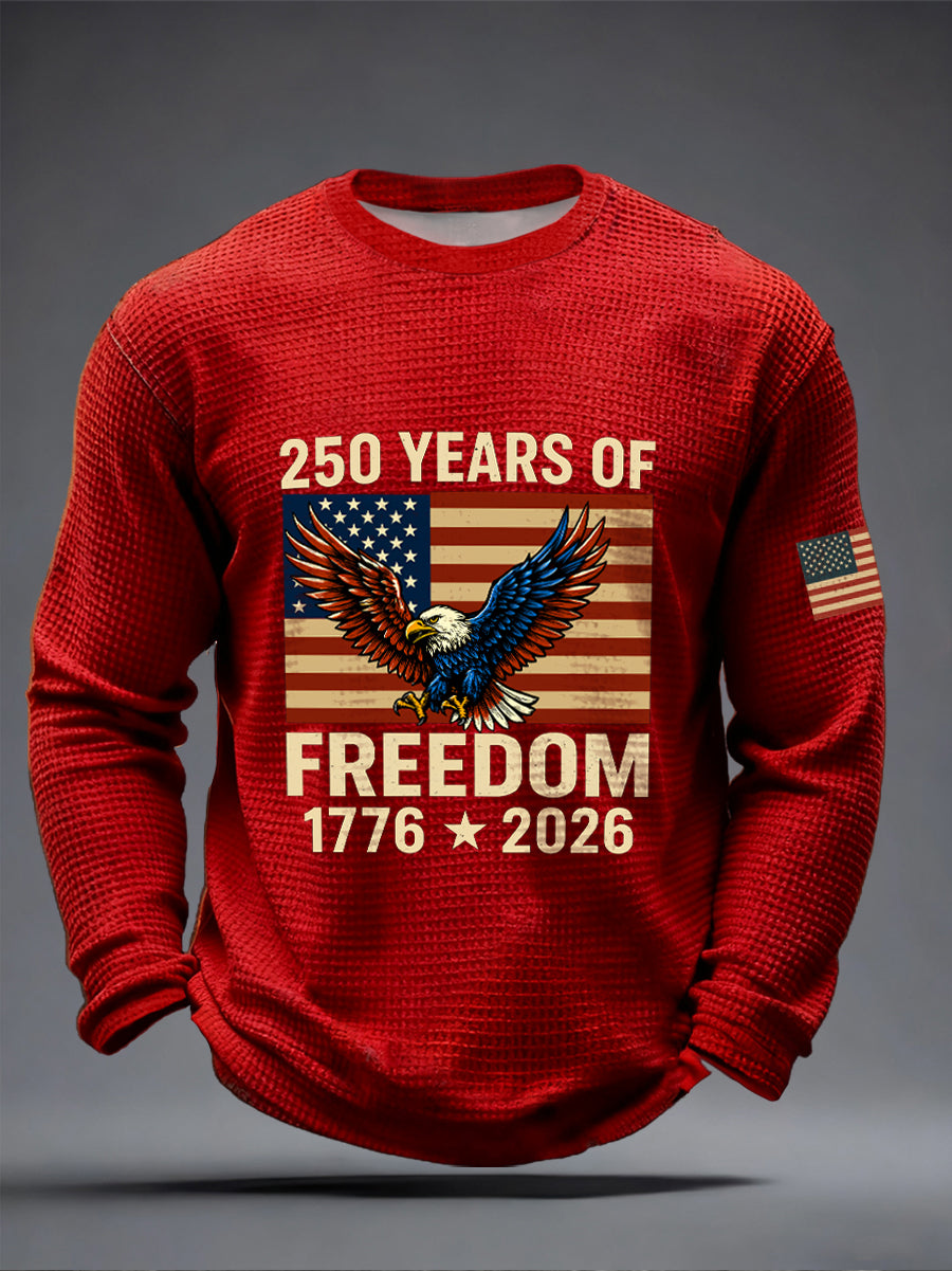 Men's American 250th Anniversary Print Waffle Top