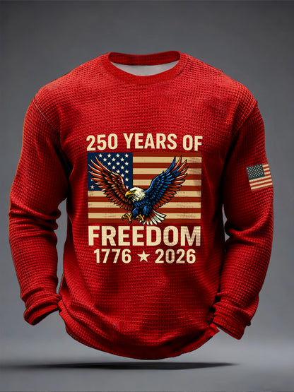 Men's American 250th Anniversary Print Waffle Top