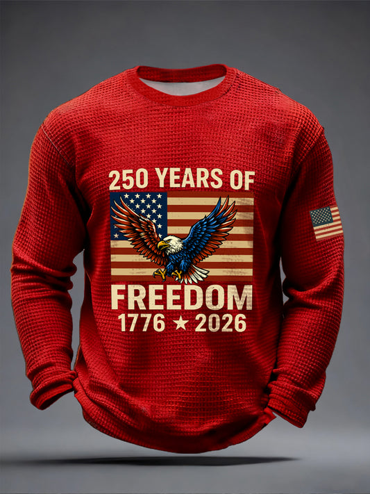 Men's American 250th Anniversary Print Waffle Top