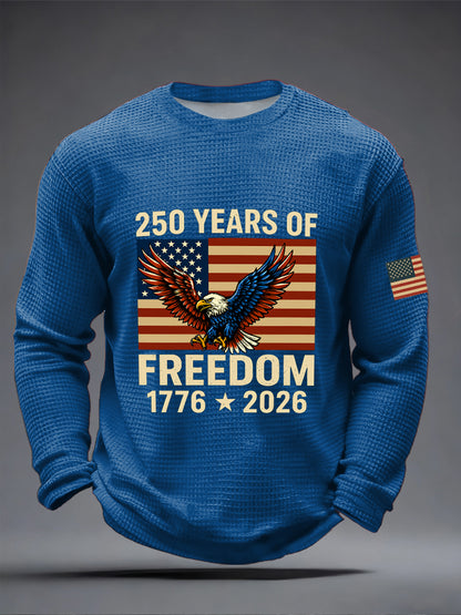 Men's American 250th Anniversary Print Waffle Top
