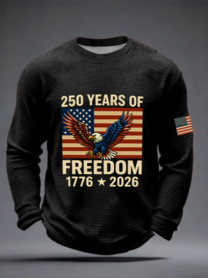 Men's American 250th Anniversary Print Waffle Top