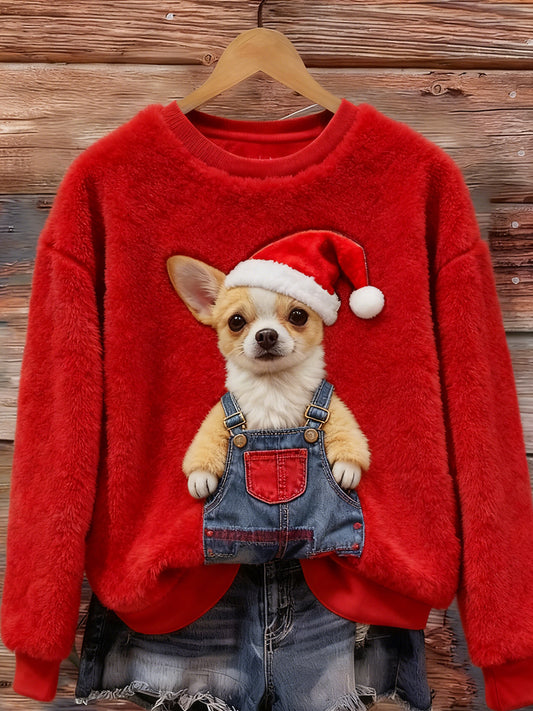 Women's Retro Animal Art Print Comfortable Flannel Top