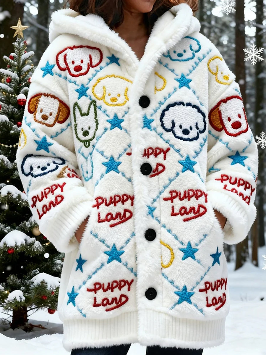 Women's Retro Animal Art Print Comfortable Flannel Jacket